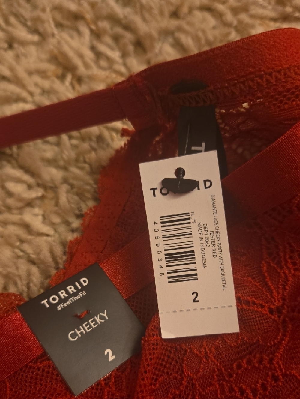torrid Red Lace Bling Rhinestone - Picture 3 of 3